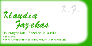 klaudia fazekas business card